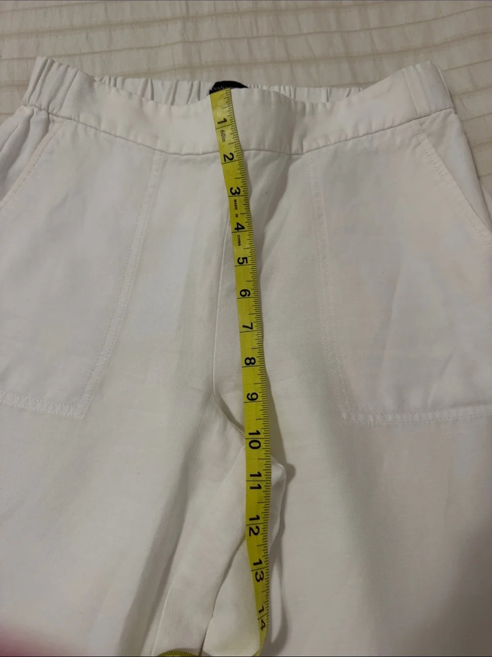 Banana Republic White - wide leg pants.